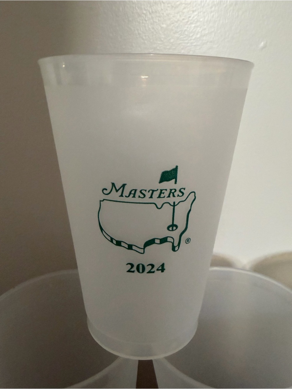 Masters Frosted Cup with Green Logo